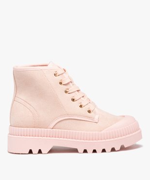 Baskets femme mid-cut en toile unie à semelle crantée vue1 - GEMO (SPORTSWR) - GEMO