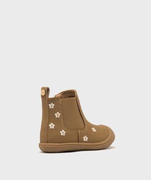 Boots Chelsea à fleurs brodées bébé fille - LuluCastagnette vue4 - LULUCASTAGNETTE - GEMO