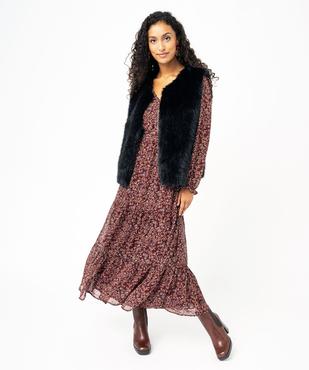 Veste sans manches en fourrure imitation femme vue5 - GEMO 4G FEMME - GEMO