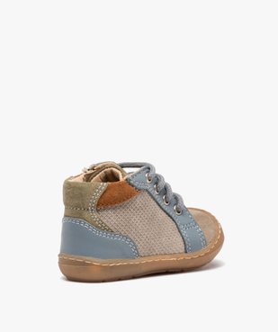 Bottillons premiers pas bébé garçon en cuir suédé – NA! vue4 - NA! - GEMO