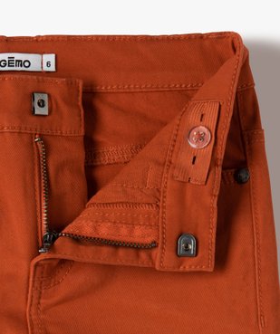 Pantalon garçon coupe skinny en toile extensible vue3 - GEMO (ENFANT) - GEMO