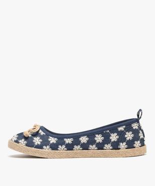Ballerines en toile imprimée à semelle de corde femme vue4 - FOLLOW ME G4G - GEMO