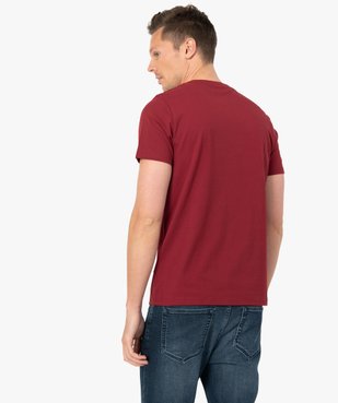 Tee-shirt homme à manches courtes et imprimé devant vue3 - GEMO (HOMME) - GEMO