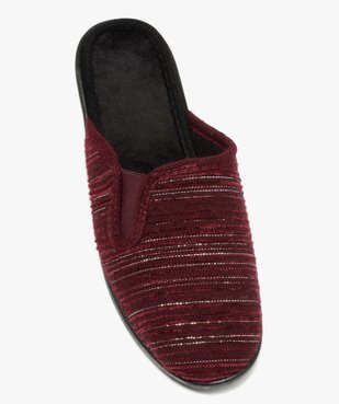 Pantoufles femme mules à talon dessus textile fantaisie vue5 - GEMO(HOMWR FEM) - GEMO