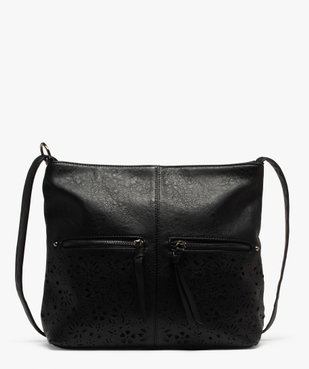 Sac besace femme à motifs ajourés et bride ajustable vue1 - GEMO (ACCESS) - GEMO