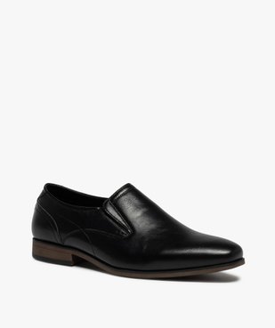 Loafers homme unis avec encoches élastiquées vue2 - GEMO(URBAIN) - GEMO