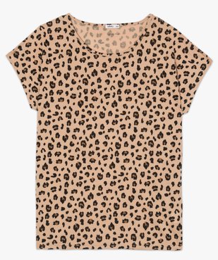 Tee-shirt femme à manches courtes à motifs vue4 - GEMO (G TAILLE) - GEMO