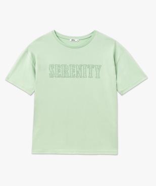 Tee-shirt à manches courte avec message brodé femme vue4 - GEMO(FEMME PAP) - GEMO