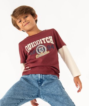 Tee-shirt droit effet 2-en-1 garçon - Harry Potter vue1 - HARRY POTTER - GEMO