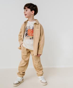 Pantalon parachute à taille élastiquée garçon vue1 - GEMO (ENFANT) - GEMO
