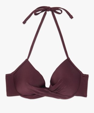 Haut de maillot de bain forme corbeille effet drapé vue4 - GEMO (PLAGE) - GEMO