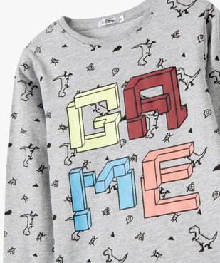 Pyjama garçon en jersey imprimé jeu vidéo vue2 - GEMO (ENFANT) - GEMO
