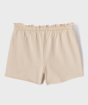 Short en jersey de coton à taille élastique ajustable fille vue3 - GEMO (ENFANT) - GEMO