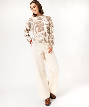 Pull imprimé fleuri femme vue9 - GEMO(FEMME PAP) - GEMO