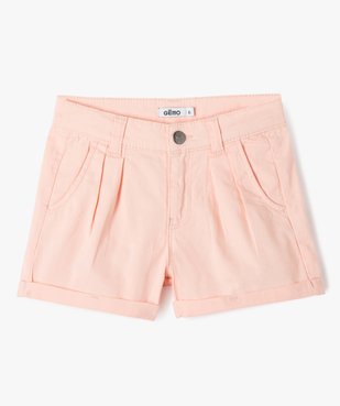 Short large en toile de coton fille vue1 - GEMO 4G FILLE - GEMO