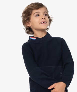 Pull garçon avec col châle et zip fantaisie – Lulu Castagnette vue1 - LULUCASTAGNETTE - GEMO
