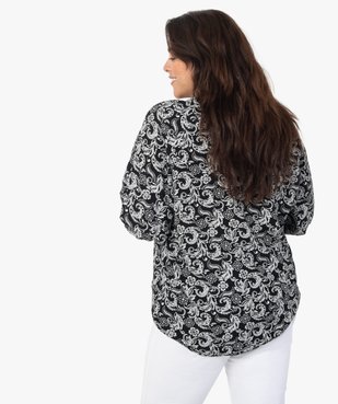 Blouse femme imprimée à manches 3/4 et col fantaisie vue3 - GEMO (G TAILLE) - GEMO