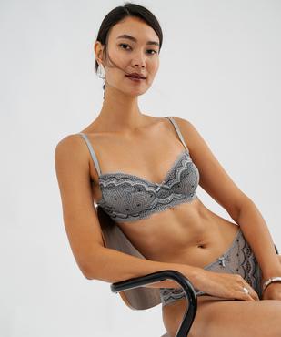 Soutien-gorge à armatures forme corbeille en dentelle vue9 - GEMO(HOMWR FEM) - GEMO