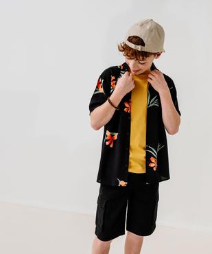 Chemise à manches courtes imprimée en viscose garçon vue8 - GEMO 4G GARCON - GEMO