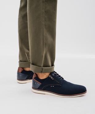 Derbies décontractés fermeture lacets et zip homme - Mario Baldano vue1 - MARIO BALDANO - GEMO