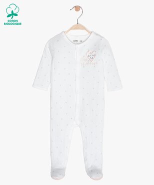 Pyjama bébé en maille piquée motif étoiles vue1 - GEMO C4G BEBE - GEMO