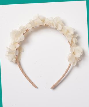 Serre-tête en tissu fantaisie rehaussé de fleurs fille vue1 - GEMO (ACCESS) - GEMO