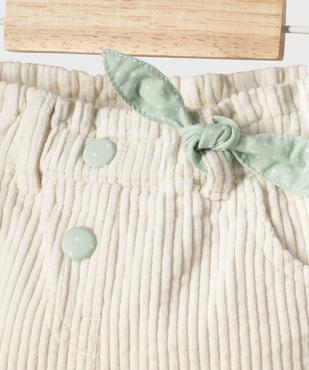 Pantalon en velours côtelé taille ajustable bébé fille vue2 - GEMO(BEBE DEBT) - GEMO