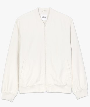Blouson homme en lin et coton vue4 - GEMO (HOMME) - GEMO