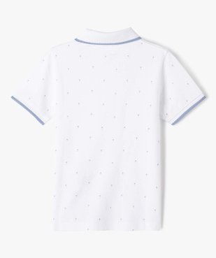 Polo garçon à motifs palmiers et finitions contrastantes vue3 - GEMO (ENFANT) - GEMO