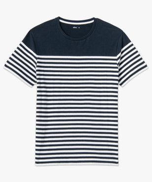 Tee-shirt homme rayé à manches courtes vue4 - GEMO (HOMME) - GEMO