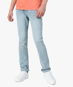 Jean homme coupe Straight avec marques d’usure vue1 - GEMO (HOMME) - GEMO
