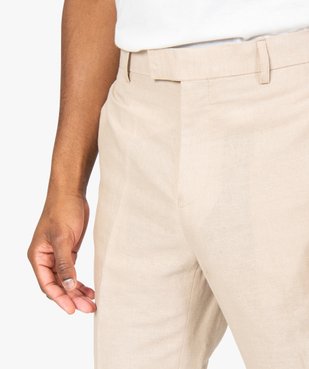 Pantalon de costume homme ajusté en lin majoritaire vue5 - GEMO (HOMME) - GEMO