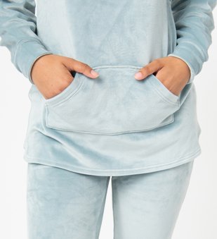 Pyjama femme en velours avec sweat à capuche vue5 - GEMO(HOMWR FEM) - GEMO