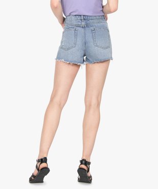 Short femme en jean aspect usé – LuluCastagnette vue3 - LULUCASTAGNETTE - GEMO