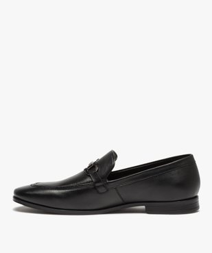Mocassins homme style loafers dessus cuir uni vue3 - GEMO(URBAIN) - GEMO