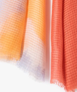 Foulard femme multicolores en maille texturée  vue2 - GEMO (ACCESS) - GEMO