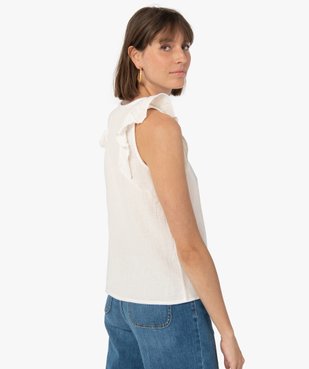 Blouse femme sans manches avec volants sur les épaules vue3 - GEMO(FEMME PAP) - GEMO