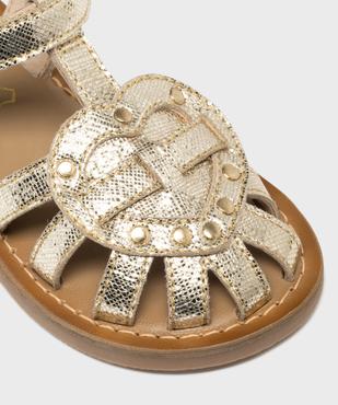 Sandales en cuir brillant avec motif cœur fille - Lovely Wings vue6 - LOVELY WINGS GEMO FOR GOOD - GEMO