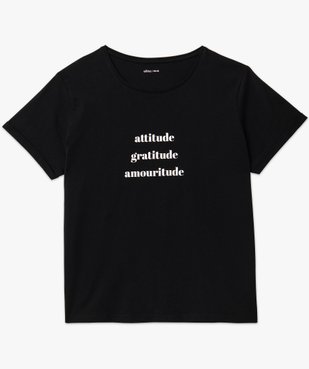 Tee-shirt à manches courtes avec message femme grande taille vue4 - GEMO 4G GT - GEMO