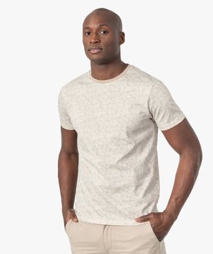 Tee-shirt homme à manches courtes et motifs graphiques vue1 - GEMO (HOMME) - GEMO