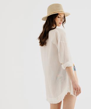 Veste de plage mi-longue à manches retroussables femme vue3 - GEMO 4G FEMME - GEMO