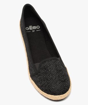 Ballerines femme en toile brodée avec semelle en corde vue5 - GEMO (SPORTSWR) - GEMO
