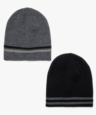 Bonnets homme en maille (lot de 2) vue2 - GEMO (ACCESS) - GEMO