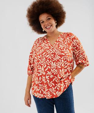Blouse imprimée à manches 3/4 femme grande taille vue2 - GEMO 4G GT - GEMO