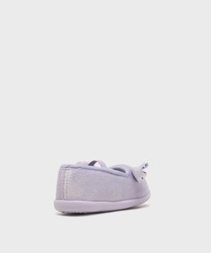 Chaussons ballerines en velours imprimés à détails en relief fille vue5 - GEMO (ENFANT) - GEMO