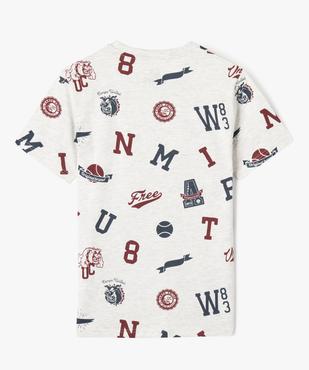 Tee-shirt imprimé style collège garçon vue3 - CAMPS GEMO FOR GOOD - GEMO