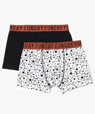 Lot de 2 boxers avec ceinture imprimée vue1 - GEMO (JUNIOR) - GEMO