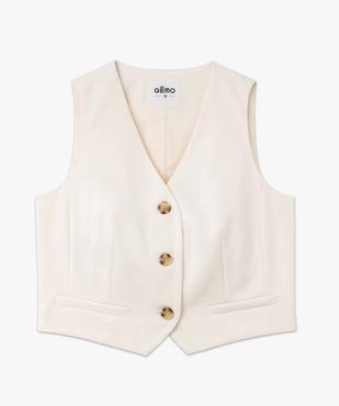 Gilet de costume fermeture trois boutons femme vue5 - GEMO(FEMME PAP) - GEMO