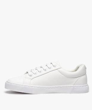 Tennis femme tige basse unie fermeture lacets vue3 - GEMO (SPORTSWR) - GEMO