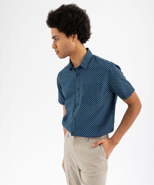 Chemise à manches courtes imprimée homme vue1 - GEMO (HOMME) - GEMO